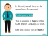 Edexcel GCSE English Language 2.0 Exam Preparation - Paper 2 Section A Teaching Resources (slide 3/91)